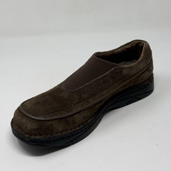 Merrell World Mover Moc Loafers Shoes Mens 10 Brown Suede Slip On Casual Comfort
